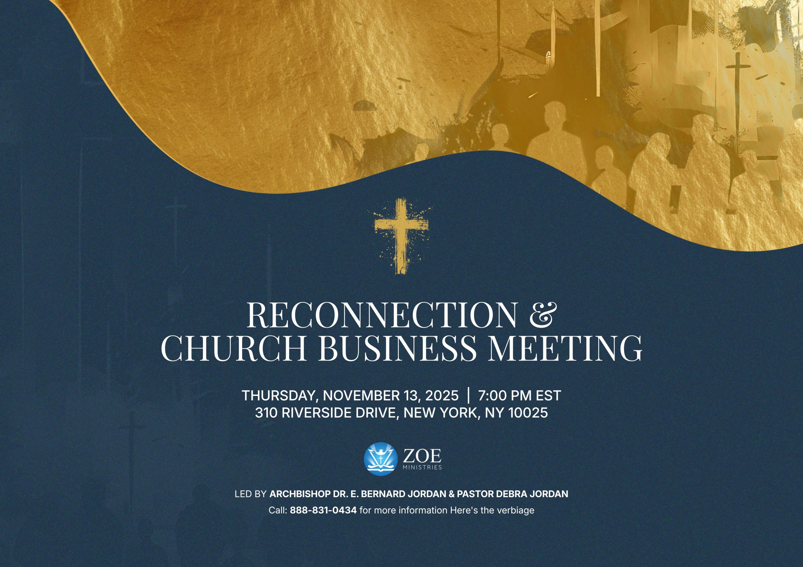 Reconnection & Church Business Meeting blessing plan banner
