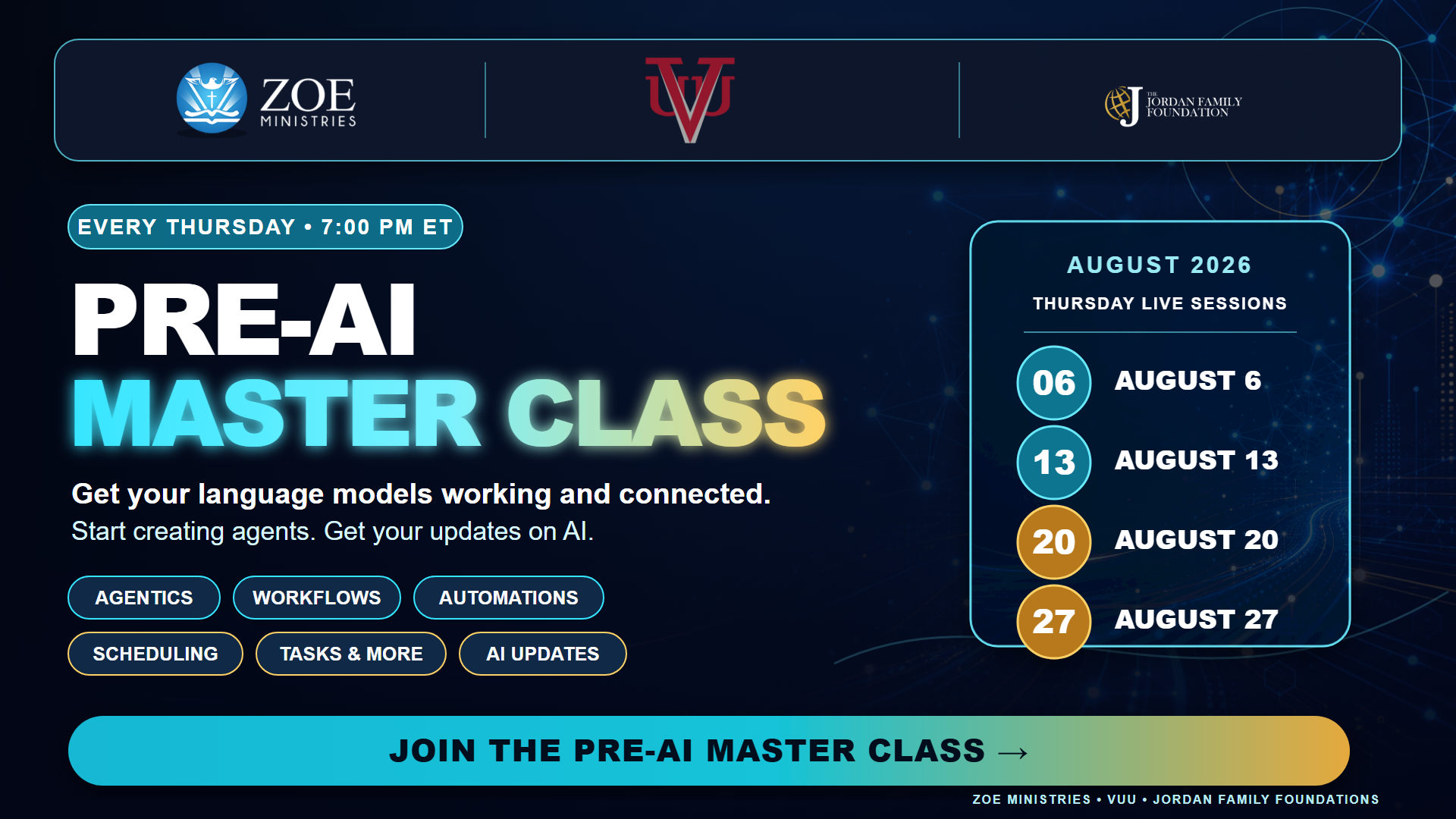 Pre-AI Master Class August 2026